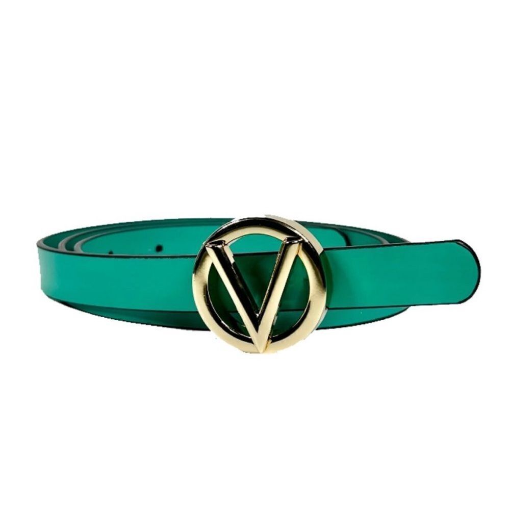 NWT Valentino by Mario Valentino Baby Logo Leather Belt In Green XS $300